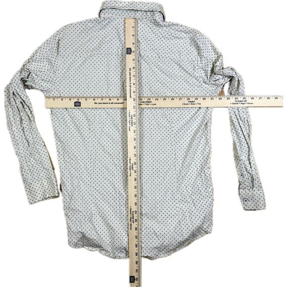 Buttercloth ICY Cotton Slim Fit Button Up Long Sleeve Geometric Dot Shirt Men XL - Picture 10 of 10